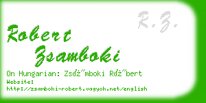 robert zsamboki business card